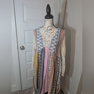 Kori Multicolor Bohemian Maxi Dress Size L